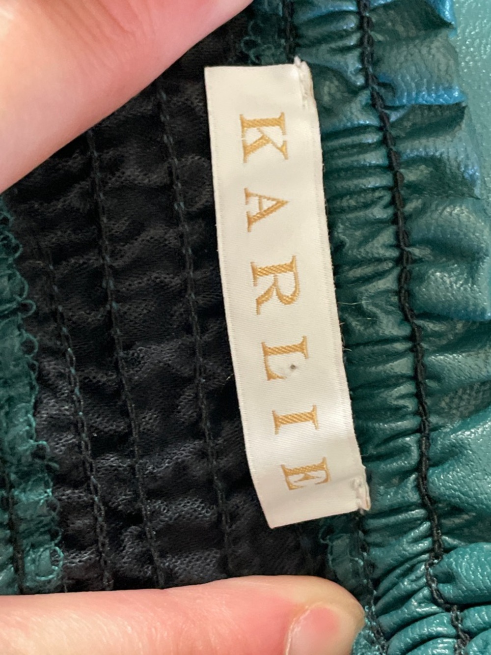 Karlie Emerald Green Jewel Tone Vegan Leather Versatile Coordinated Set - Picture 6 of 9